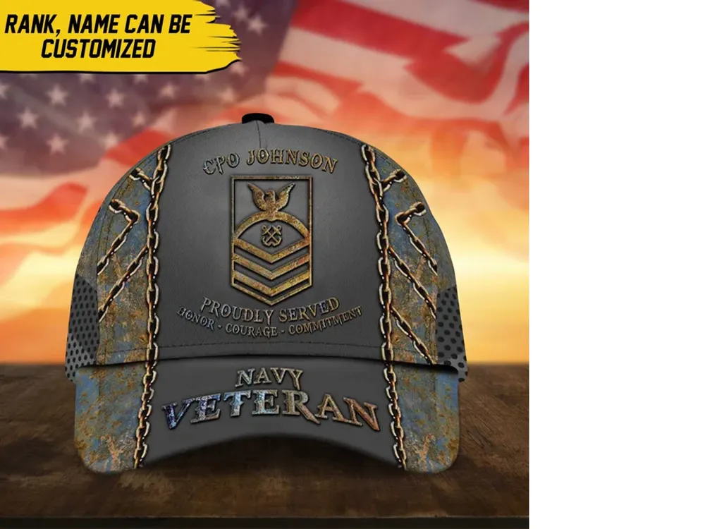 Unique Personalised U.S Veteran 3D Cap