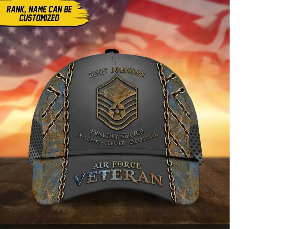 Unique Personalised U.S Veteran 3D Cap