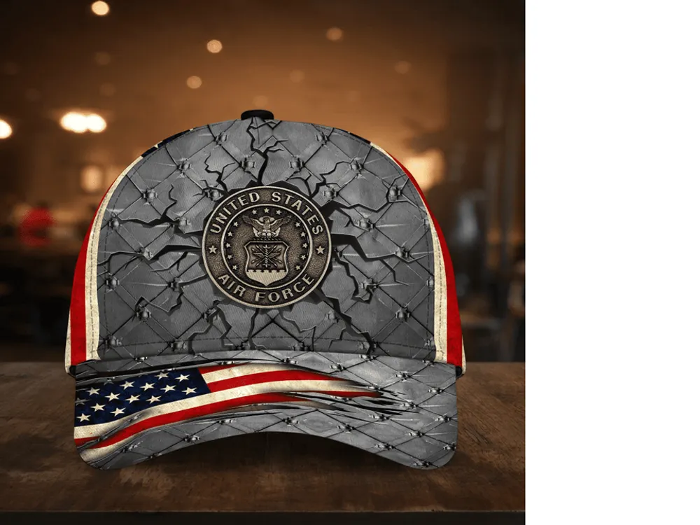 Premium U.S Veteran 3D Cap Flag USA Printed