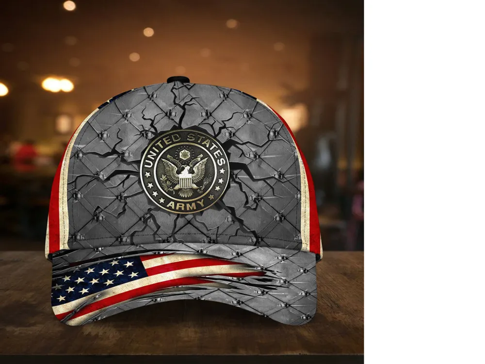 Premium U.S Veteran 3D Cap Flag USA Printed