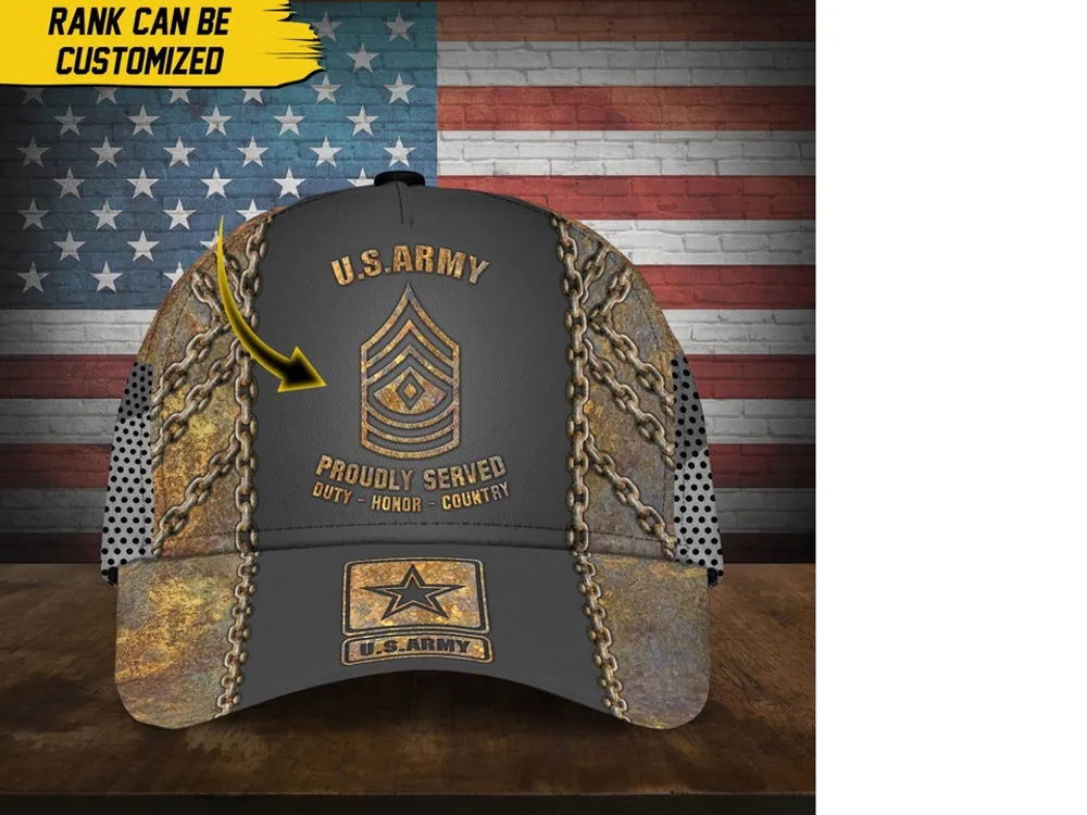 Premium Personalise U.S Multiple Service Veteran 3D Cap