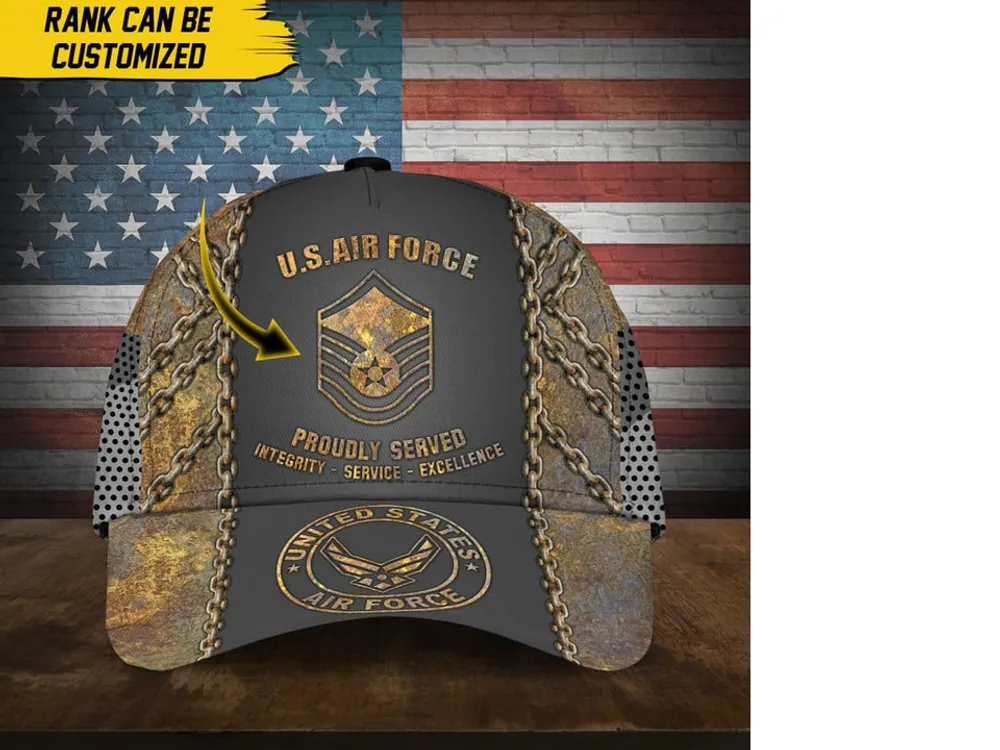 Premium Personalise U.S Multiple Service Veteran 3D Cap