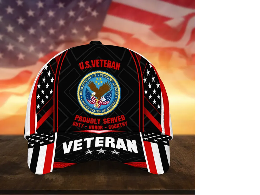 Premium U.S Multiple Service Veteran 3D Cap