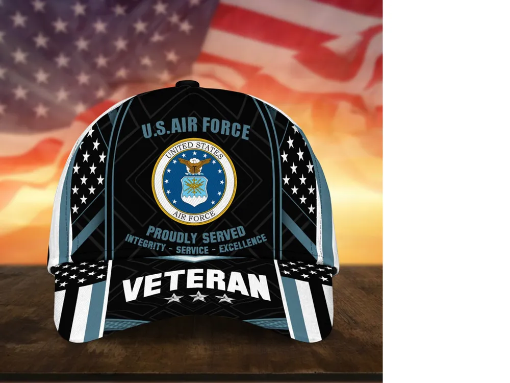 Premium U.S Multiple Service Veteran 3D Cap