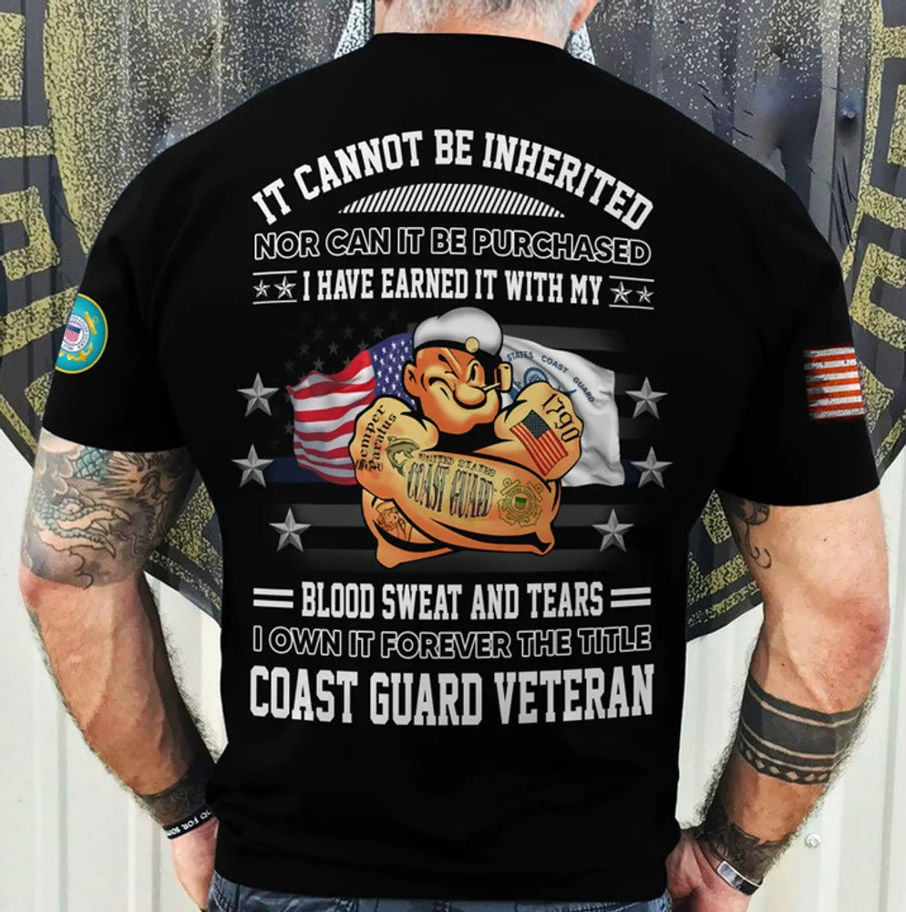 Premium I Have Earned It With My Blood Sweat And Tears US Veteran T-Shirt