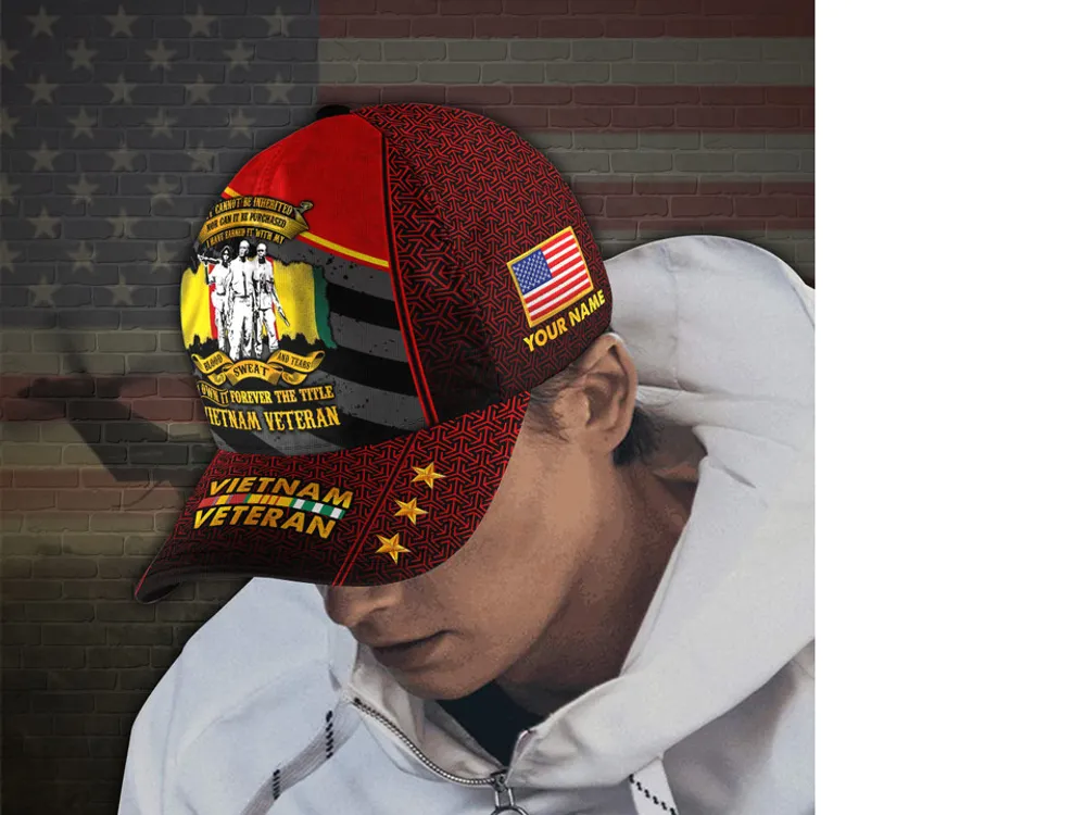 Premium Personalised Vietnam Veteran 3D Cap