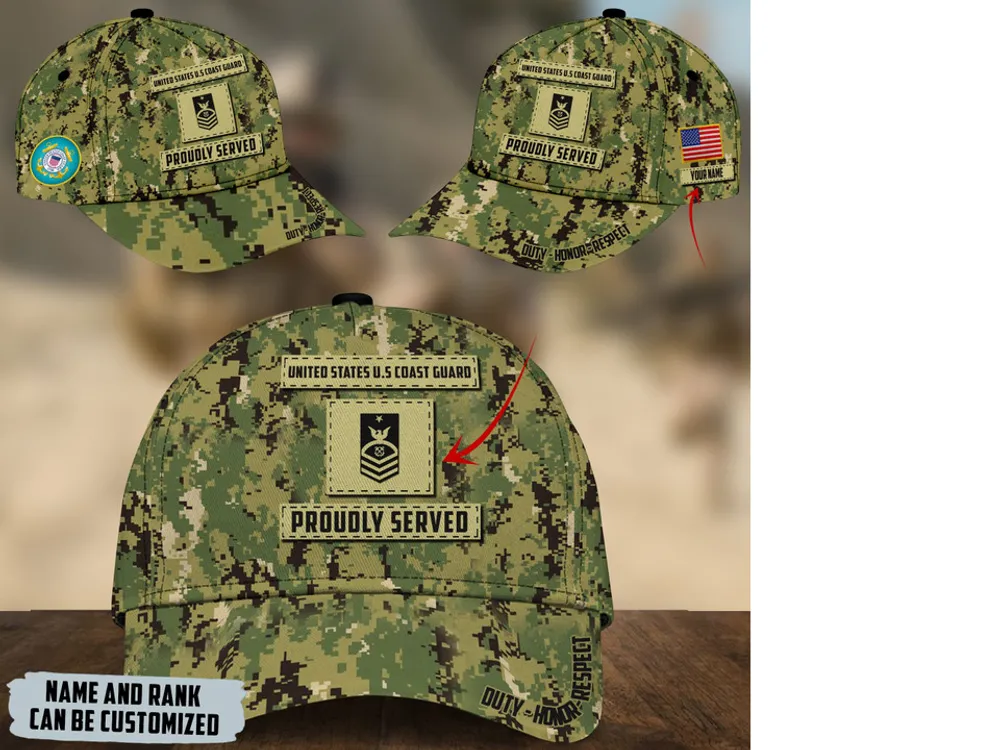 Unique Personalised U.S Multiple Service Veteran 3D Cap