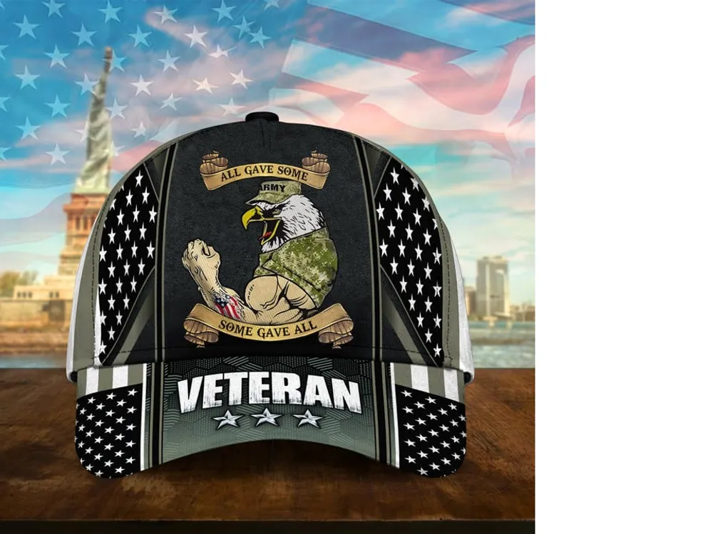 Premium U.S Multiple Service Veteran 3D Cap