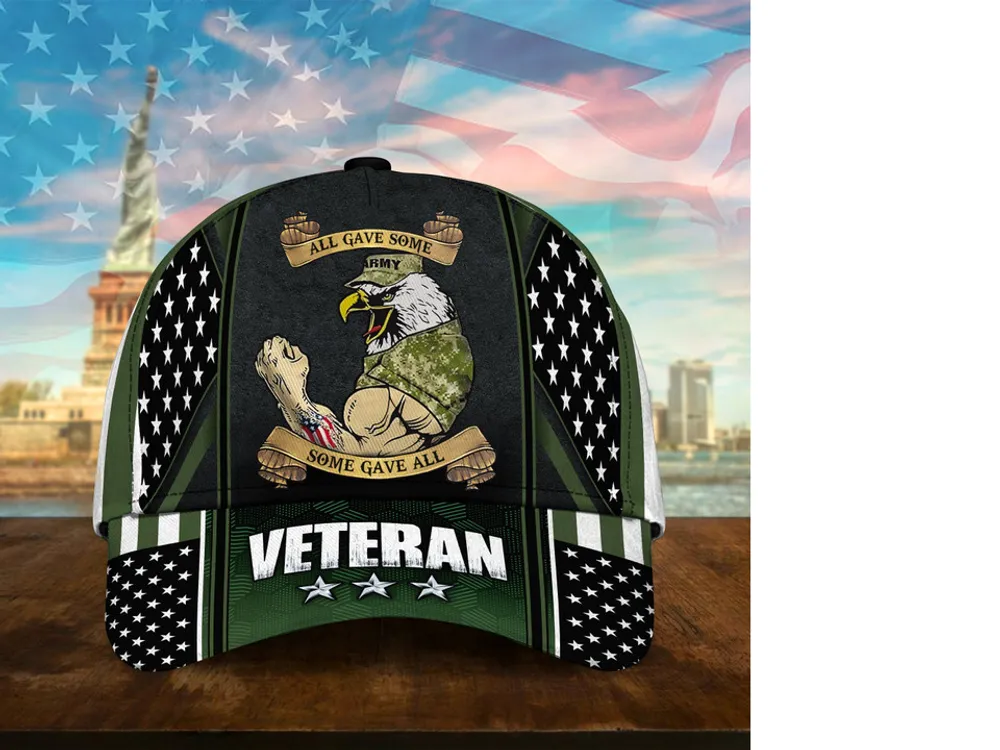 Premium U.S Multiple Service Veteran 3D Cap