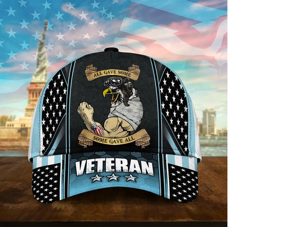 Premium U.S Multiple Service Veteran 3D Cap