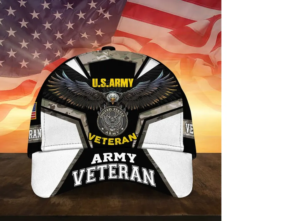 Unique Multiple Service Veteran 3D Cap