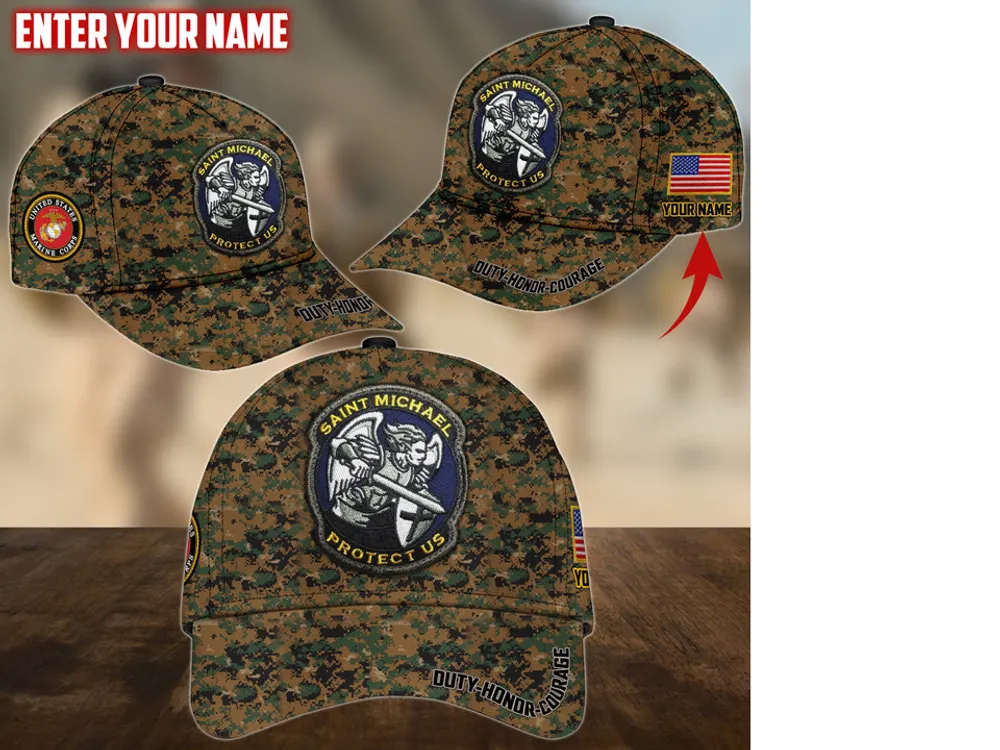 Unique Saint Michael Protect Us Personalize Cap