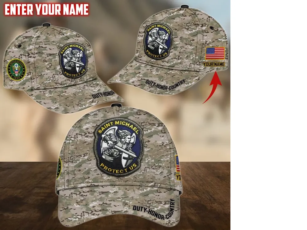 Unique Saint Michael Protect Us Personalize Cap