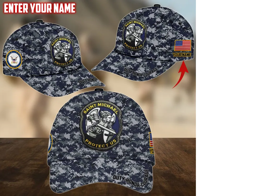 Unique Saint Michael Protect Us Personalize Cap