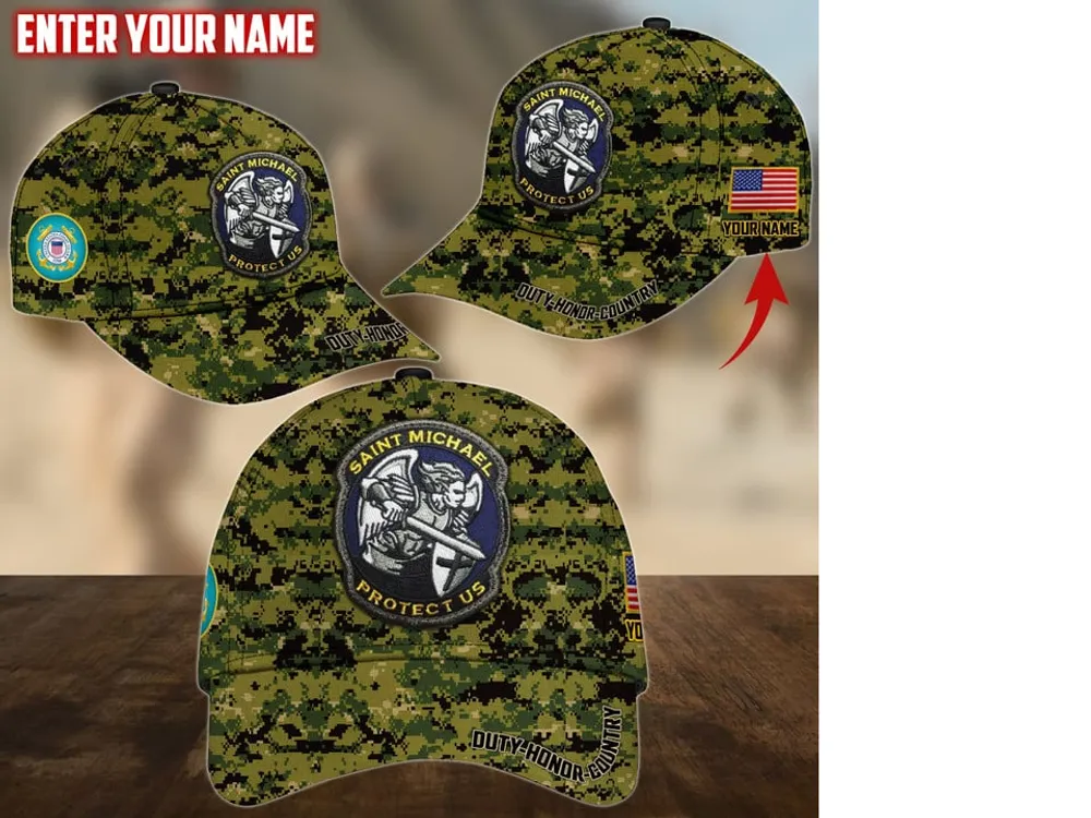 Unique Saint Michael Protect Us Personalize Cap