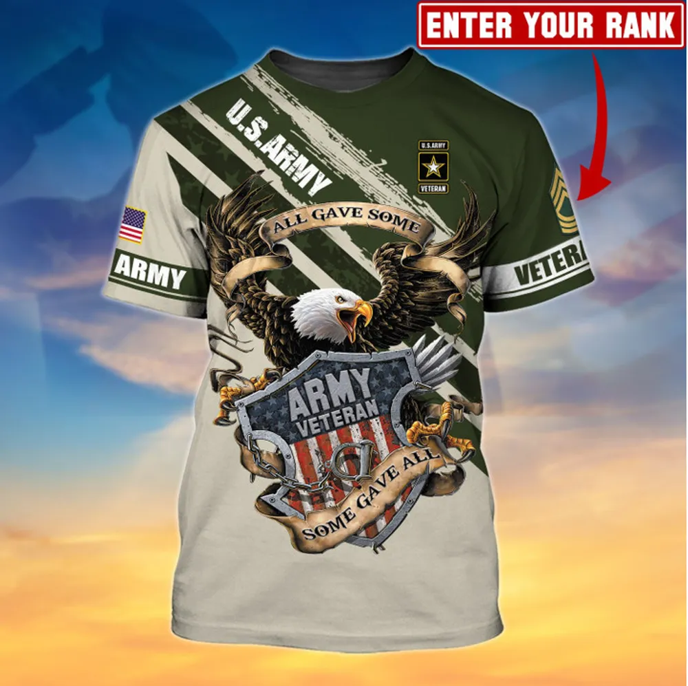 Premium Personalised U.S Multiple Service Veteran T-Shirt