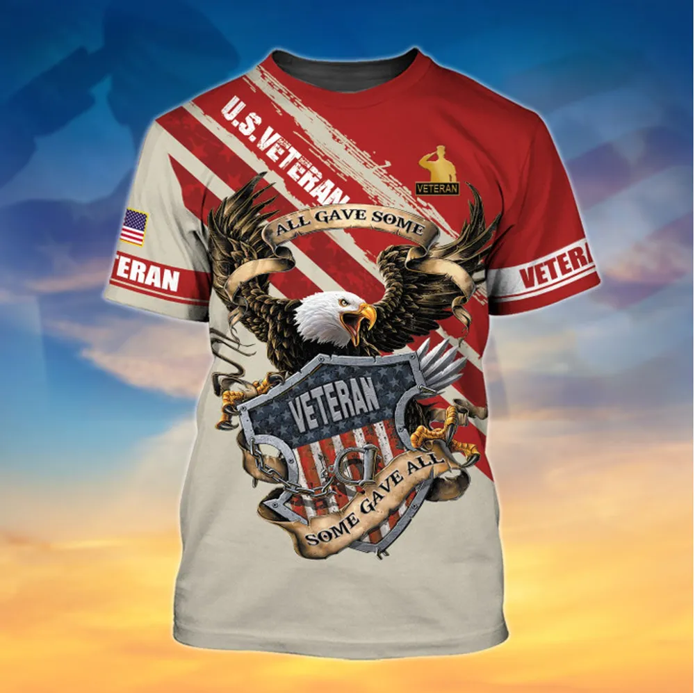 Premium Personalised U.S Multiple Service Veteran T-Shirt