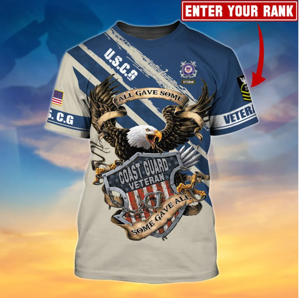 Premium Personalised U.S Multiple Service Veteran T-Shirt