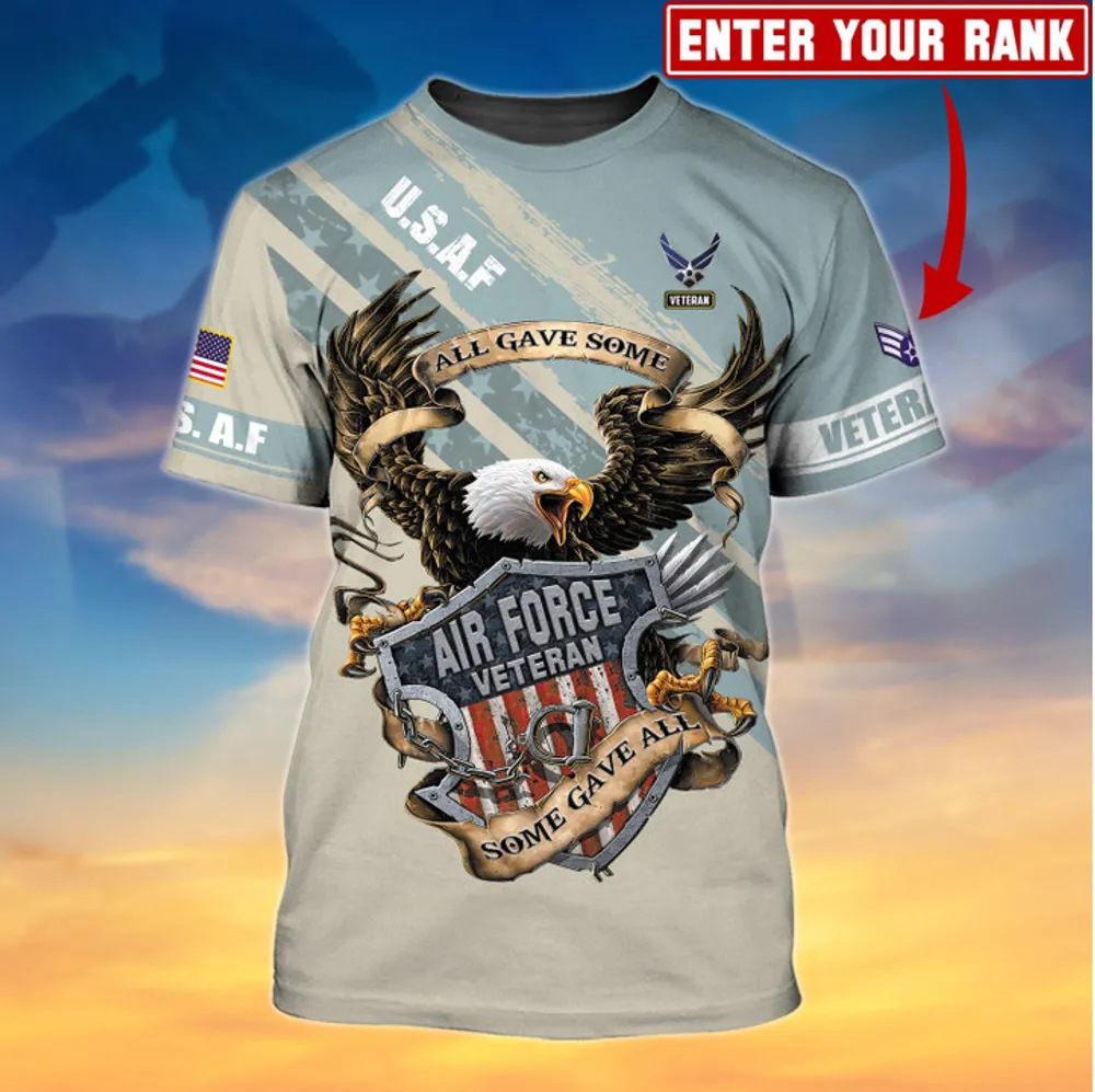 Premium Personalised U.S Multiple Service Veteran T-Shirt