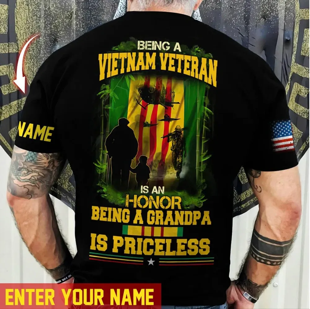 Personalised Priceless Vietnam Veteran T-shirt