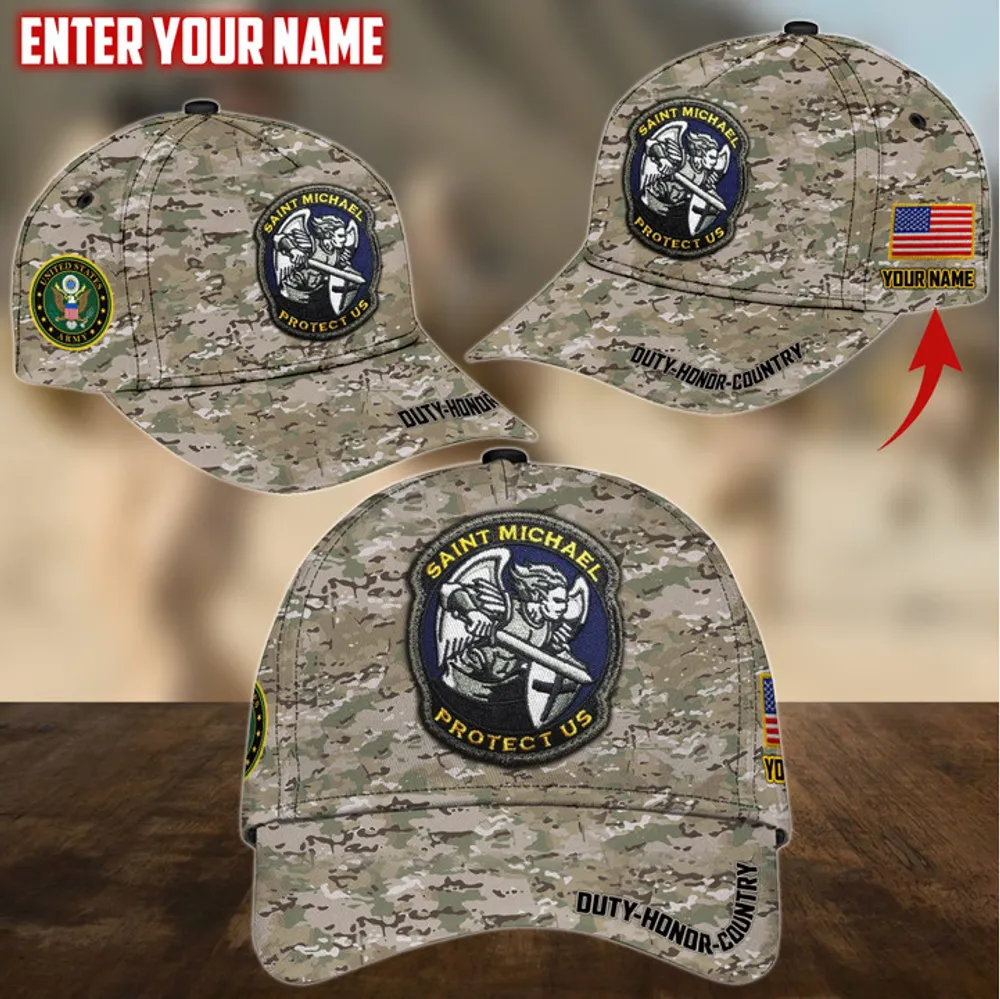 Unique Saint Michael Protect Us Personalize Cap