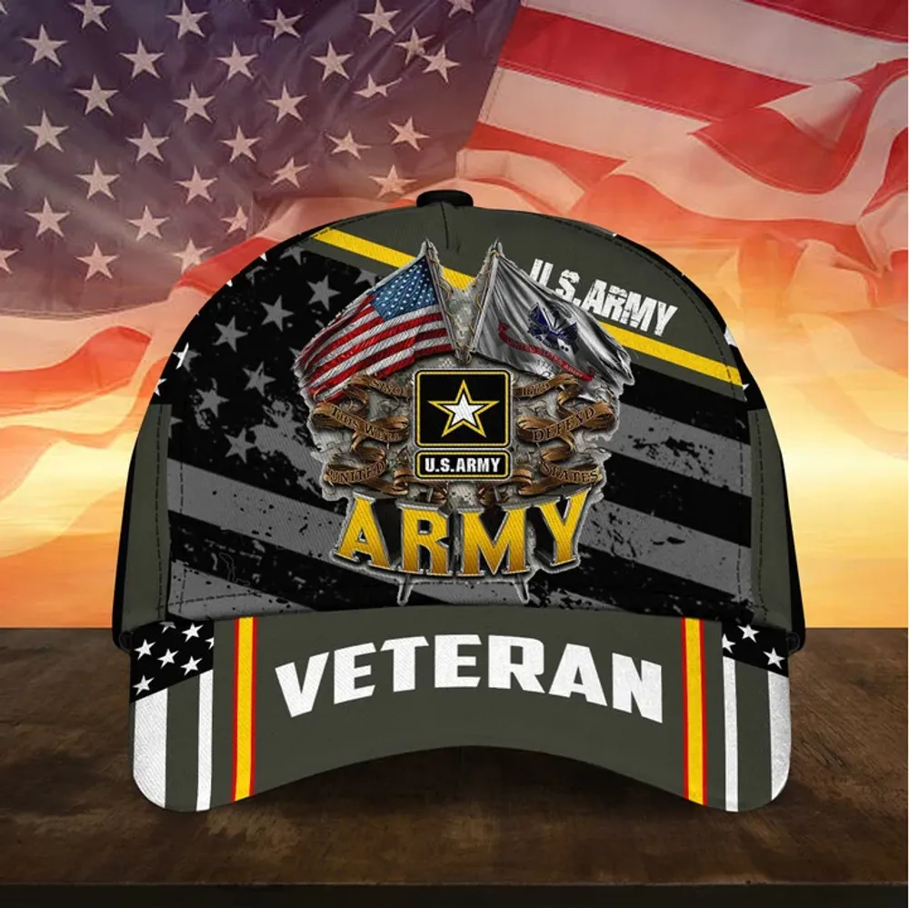 Premium Multiple US Military Services Veteran 3D Cap