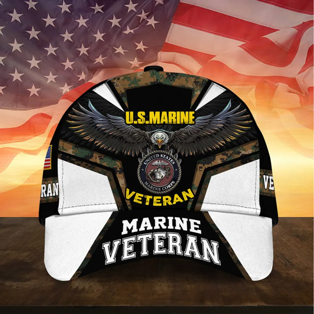 Unique Multiple Service Veteran 3D Cap