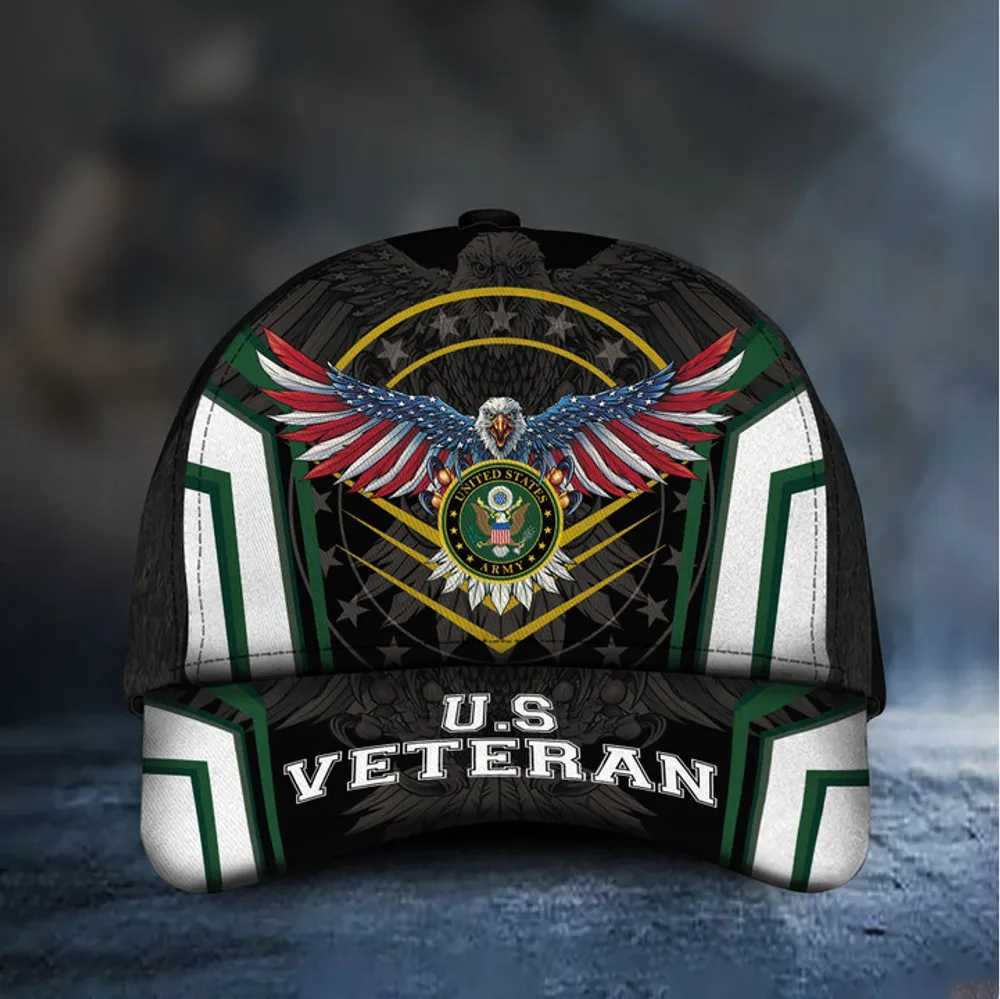 Premium Multiple US Military Services Veteran 3D Cap