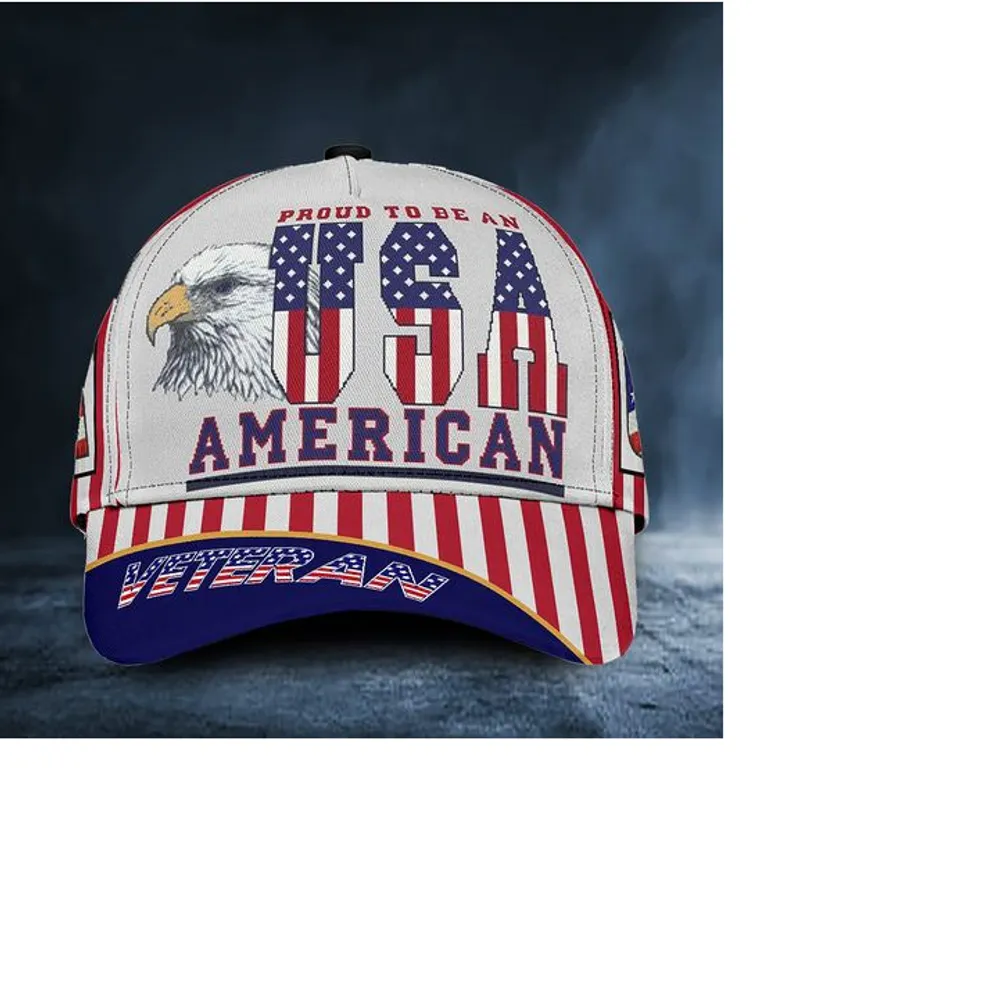 Premium Proud To Be An American Veteran Cap