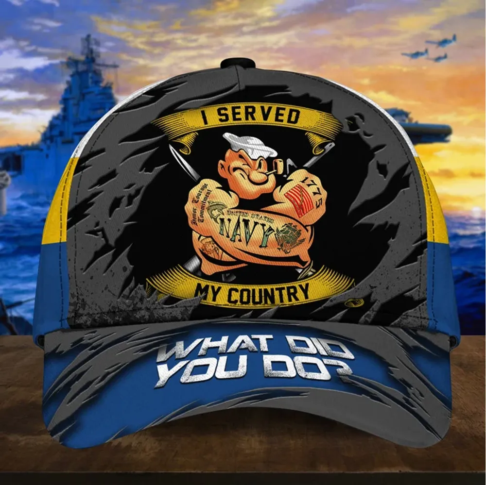 Unique Multiple US Military Services Veteran Cap