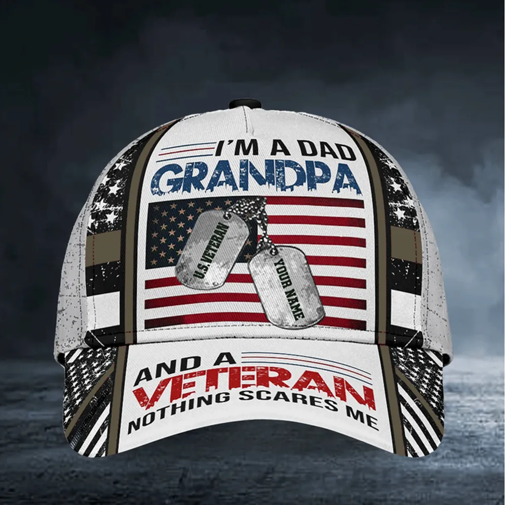 Best Premium Veteran Cap 3D Multicolor Personalized