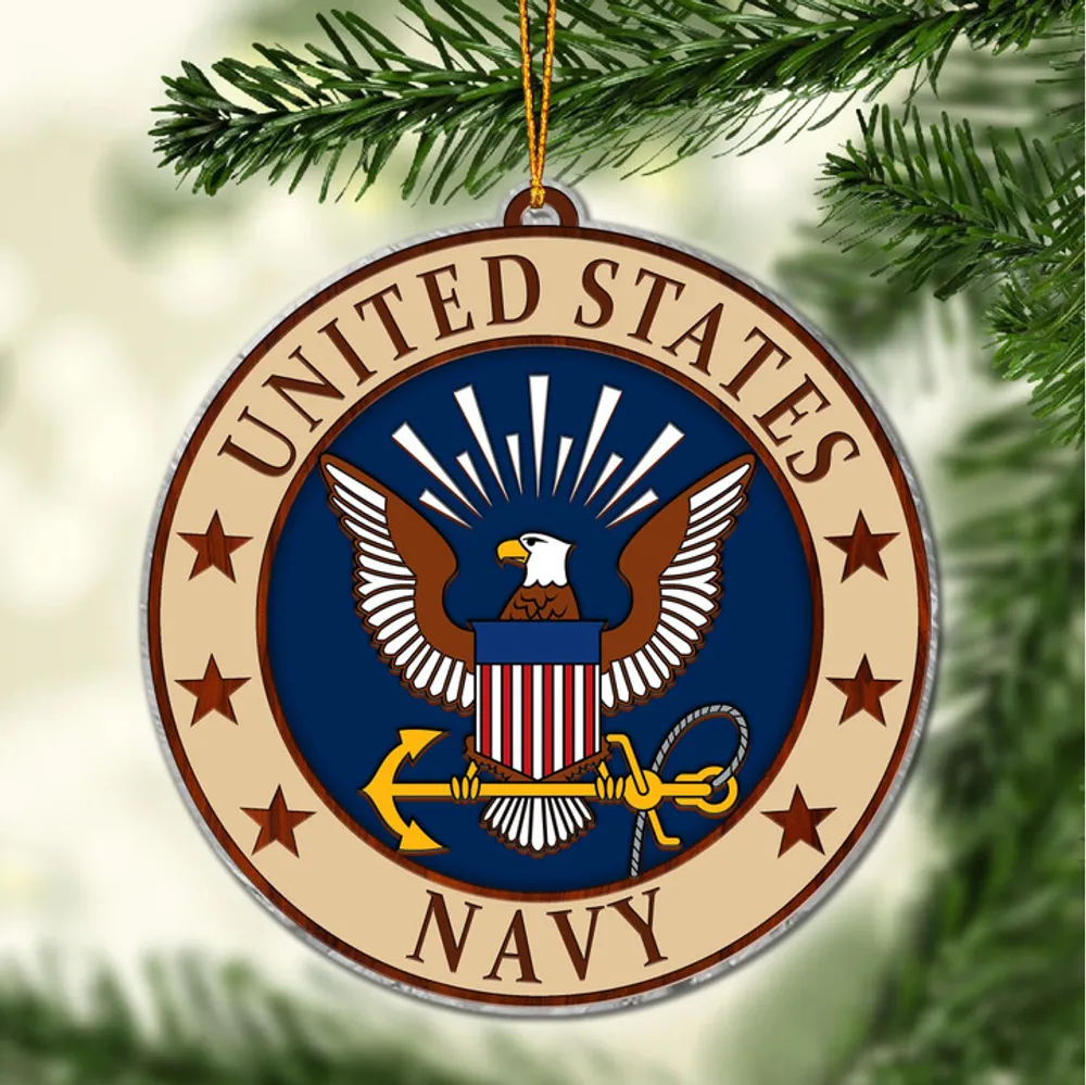 Premium Multiple US Military Services Veteran Ornament