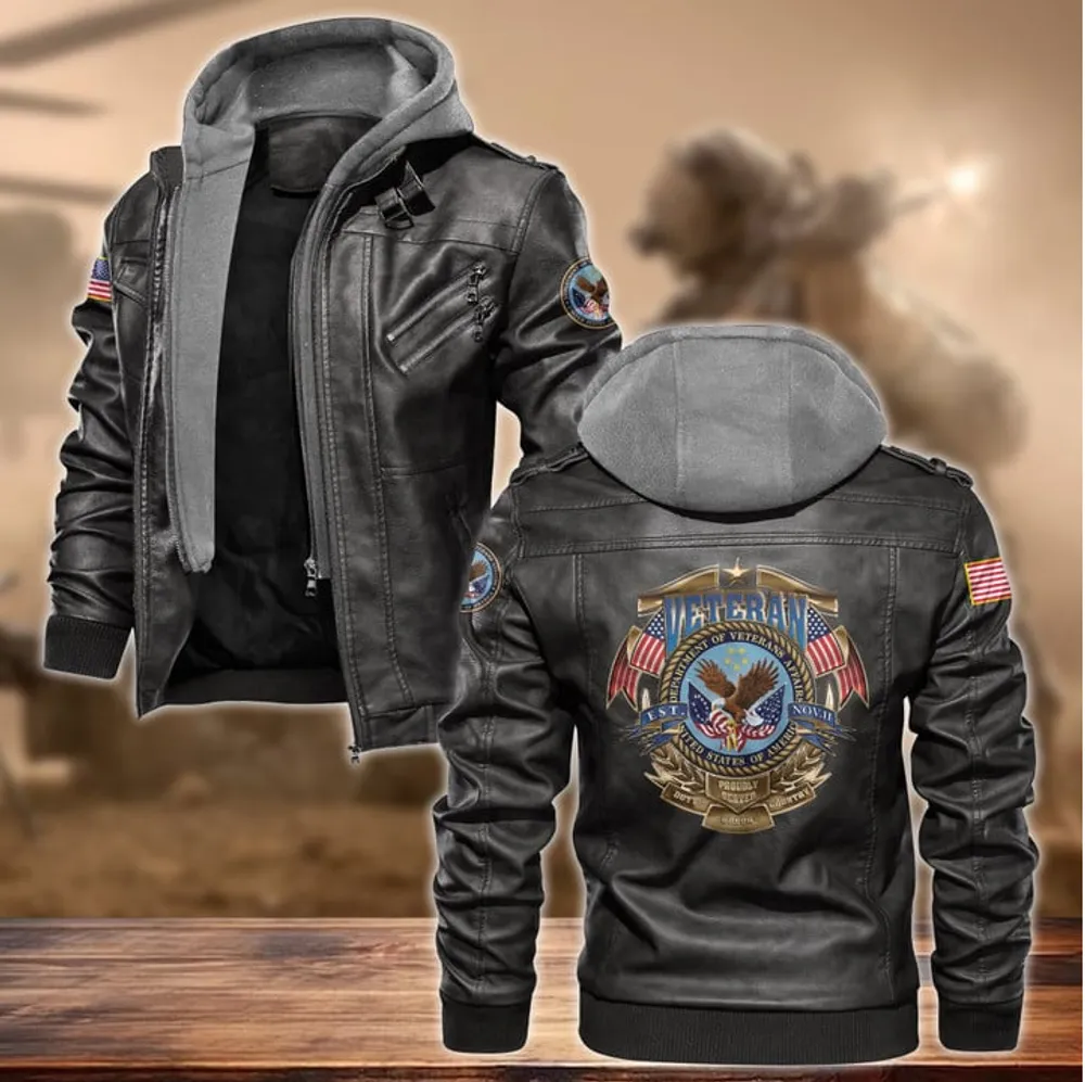 Premium Multiple US Military Services US Veteran Leather Jacket