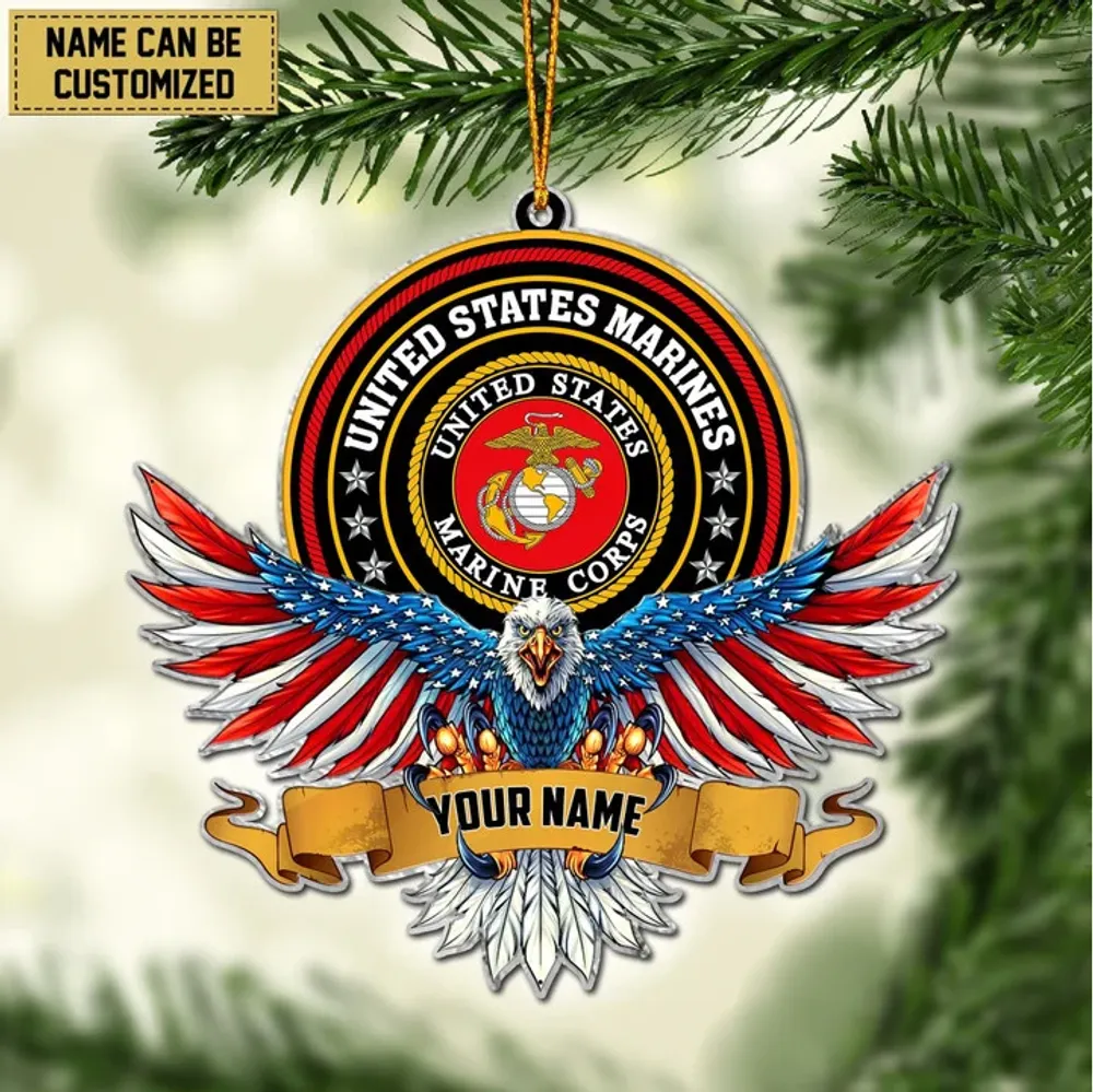 Premium Personalized US Veteran Ornament