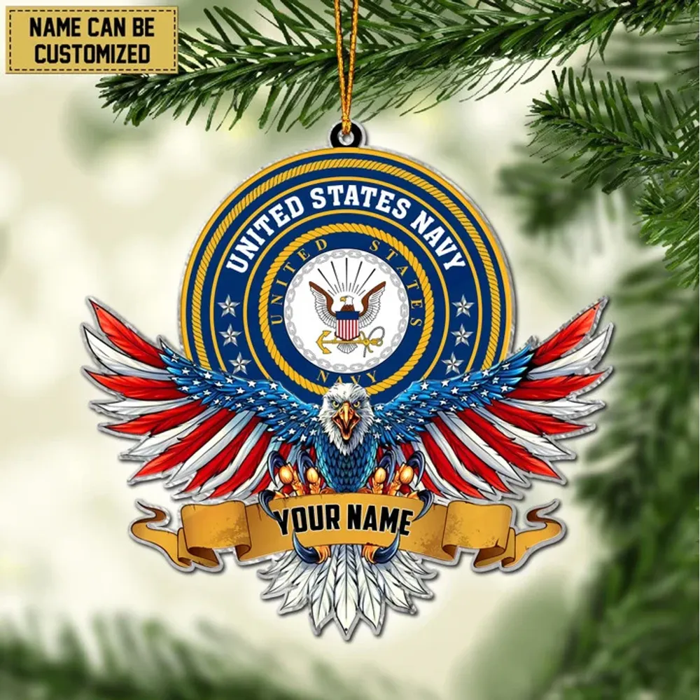 Premium Personalized US Veteran Ornament