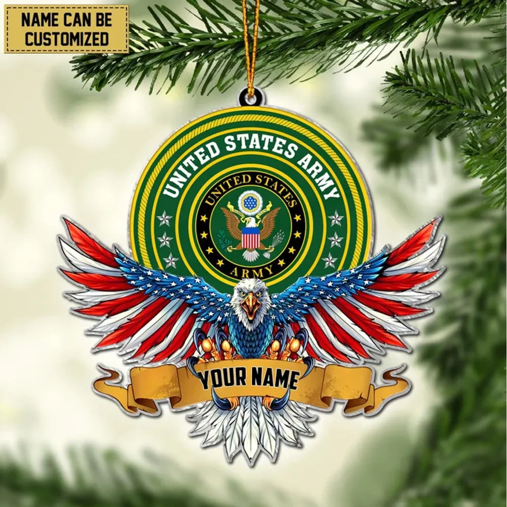 Premium Personalized US Veteran Ornament