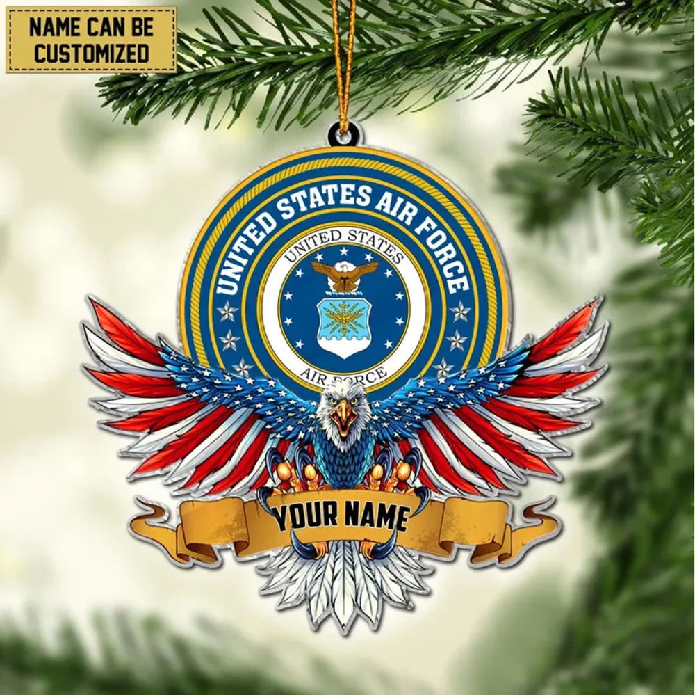 Premium Personalized US Veteran Ornament