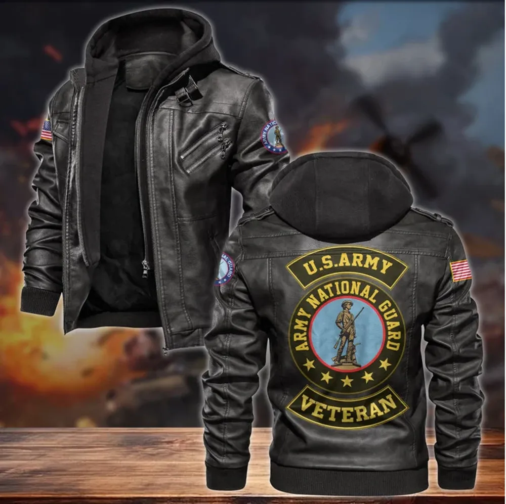 Premium Honoring All Who Served US Veteran Leather Jacket