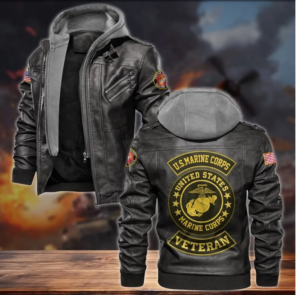 Premium Honoring All Who Served US Veteran Leather Jacket