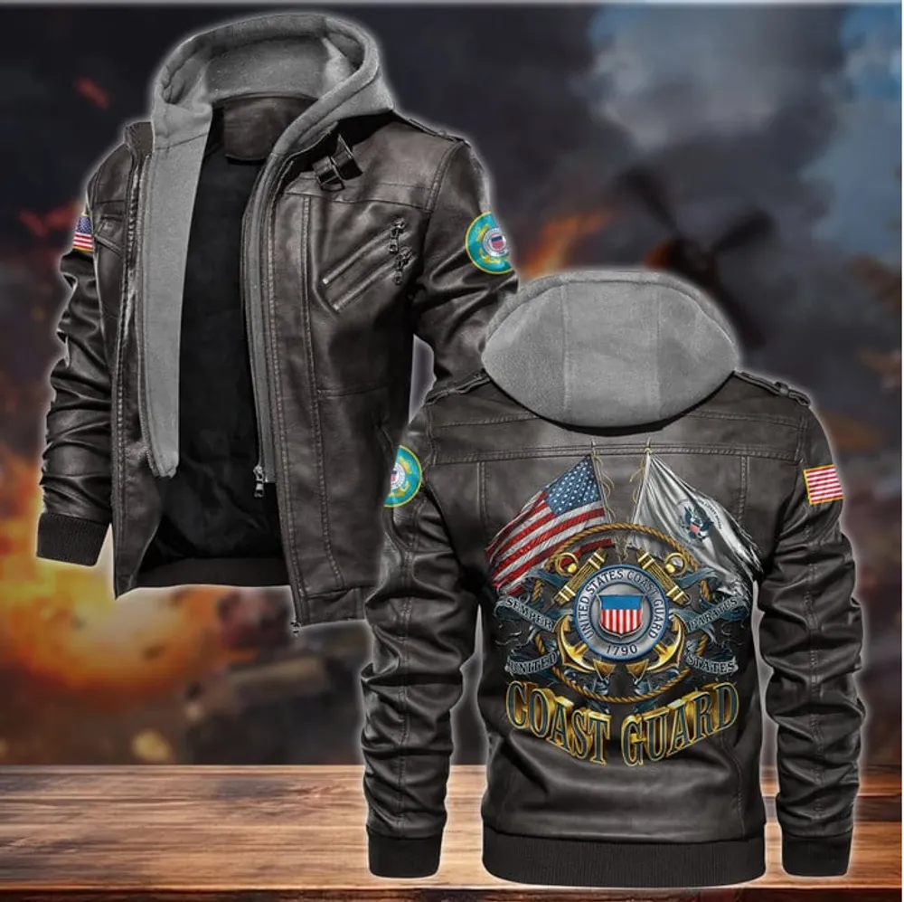 Premium Proudly Served US Veteran Leather Jacket