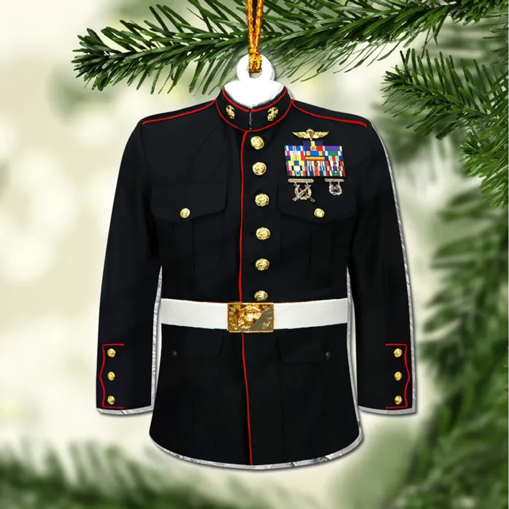 Premium Military Uniform US Veteran Ornament