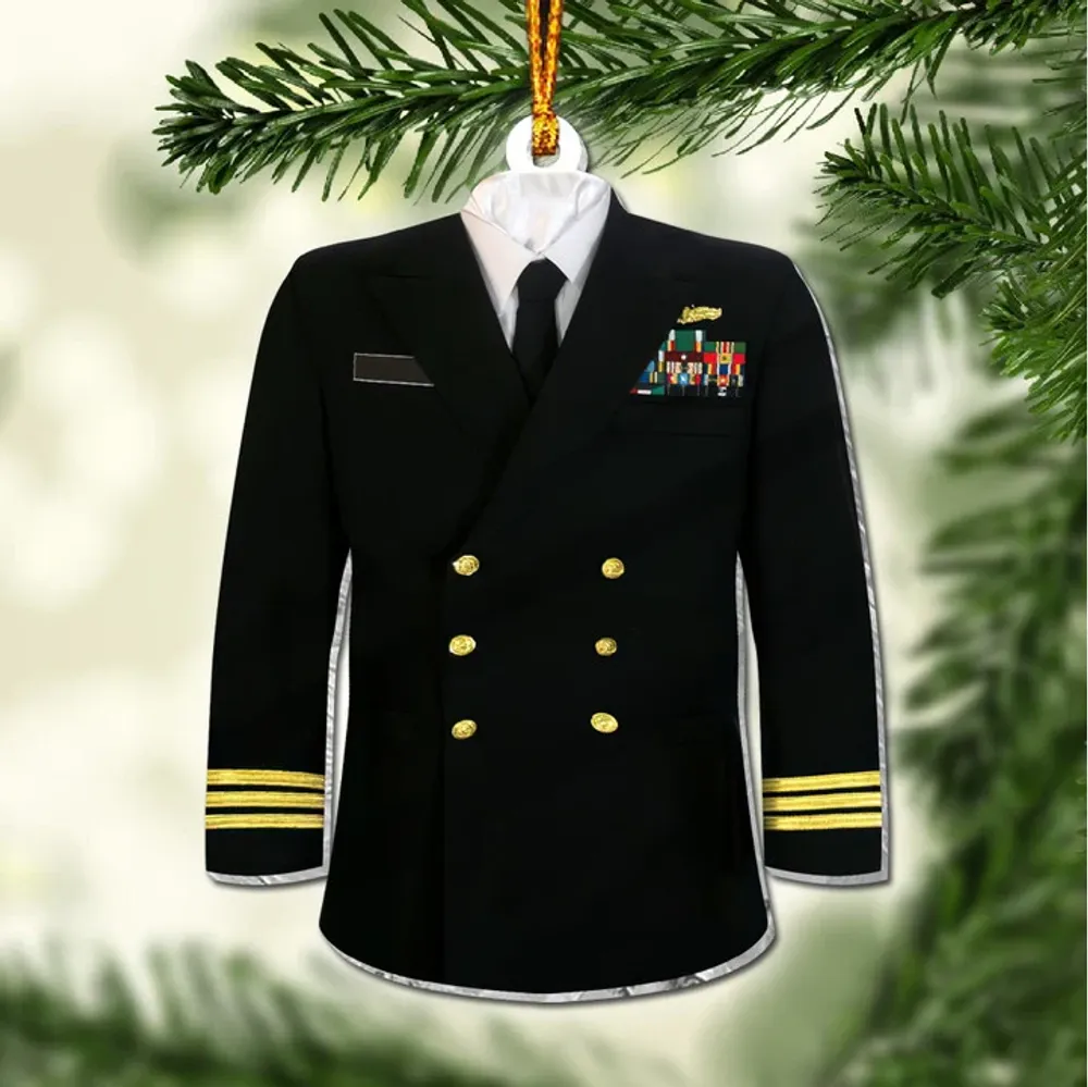 Premium Military Uniform US Veteran Ornament