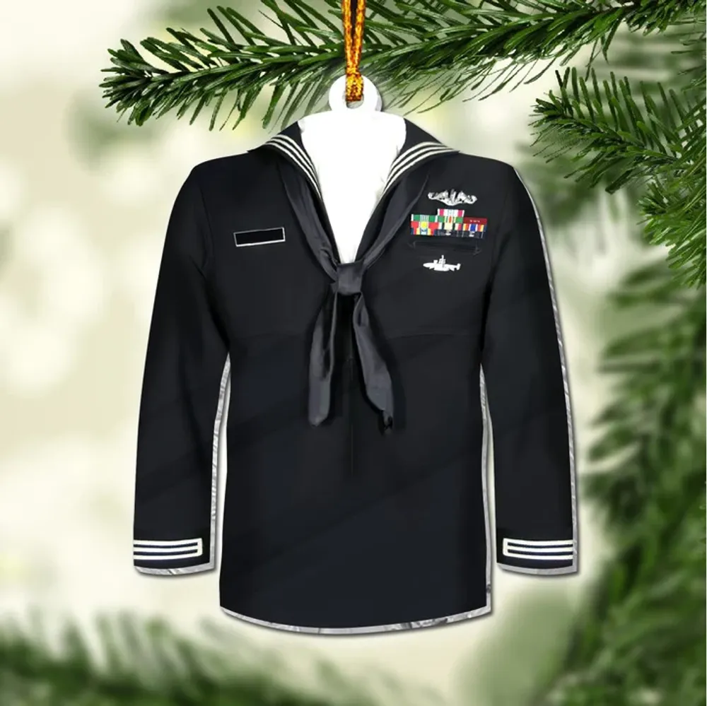 Premium Military Uniform US Veteran Ornament