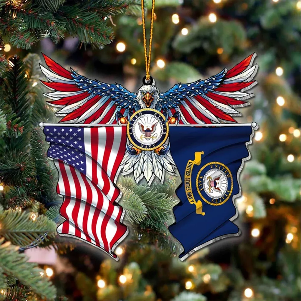 Premium Eagle US Veteran Ornament