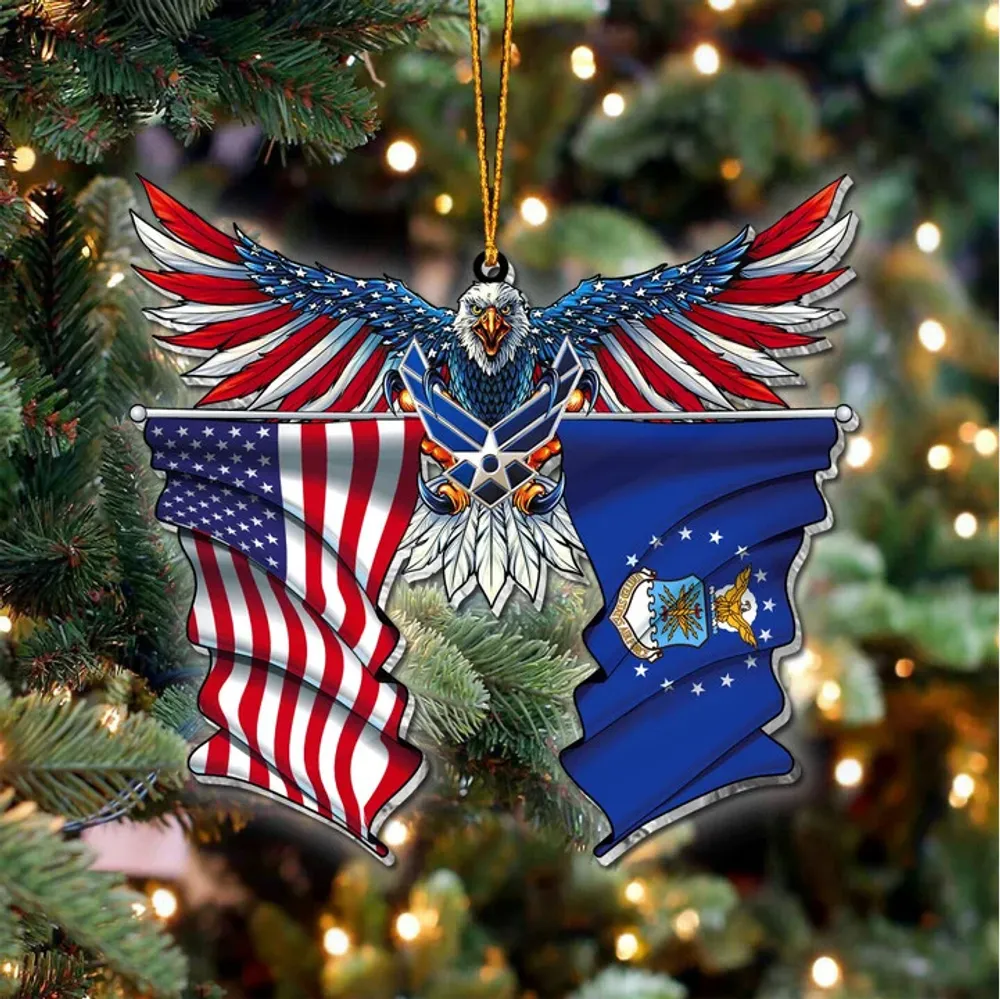 Premium Eagle US Veteran Ornament