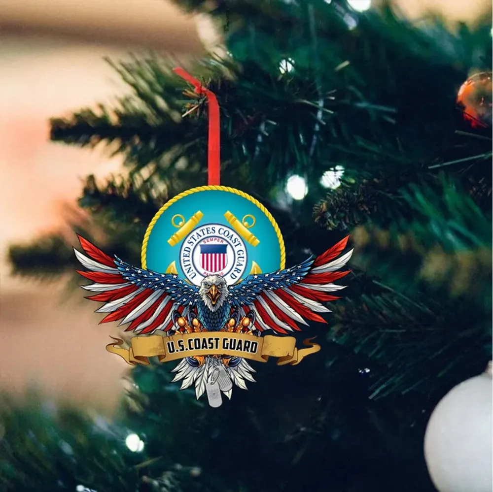 Unique Eagle US Veteran Ornament