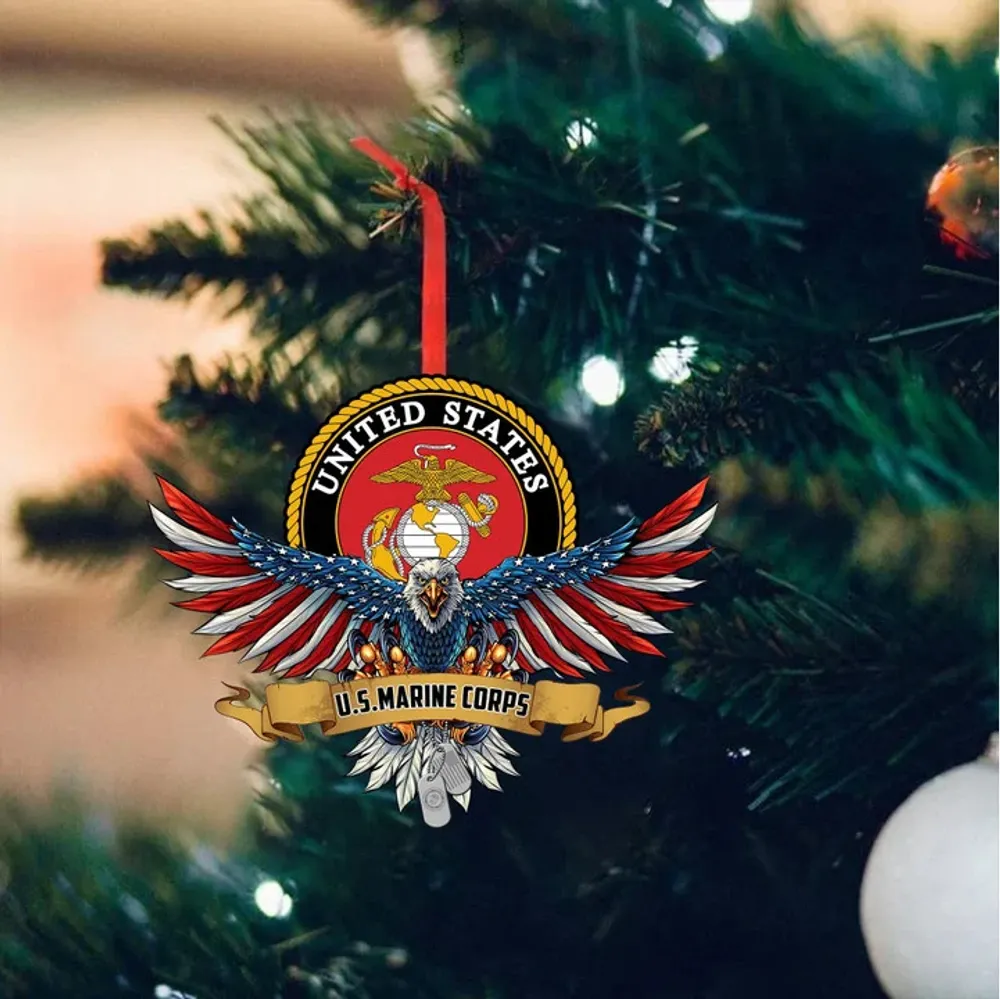 Unique Eagle US Veteran Ornament