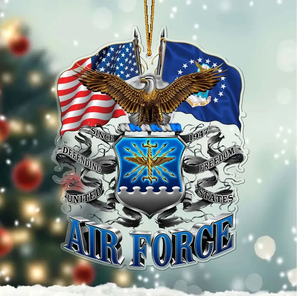 Unique Personalised Multiple Services US Veteran Ornament Duplicated Duplicated