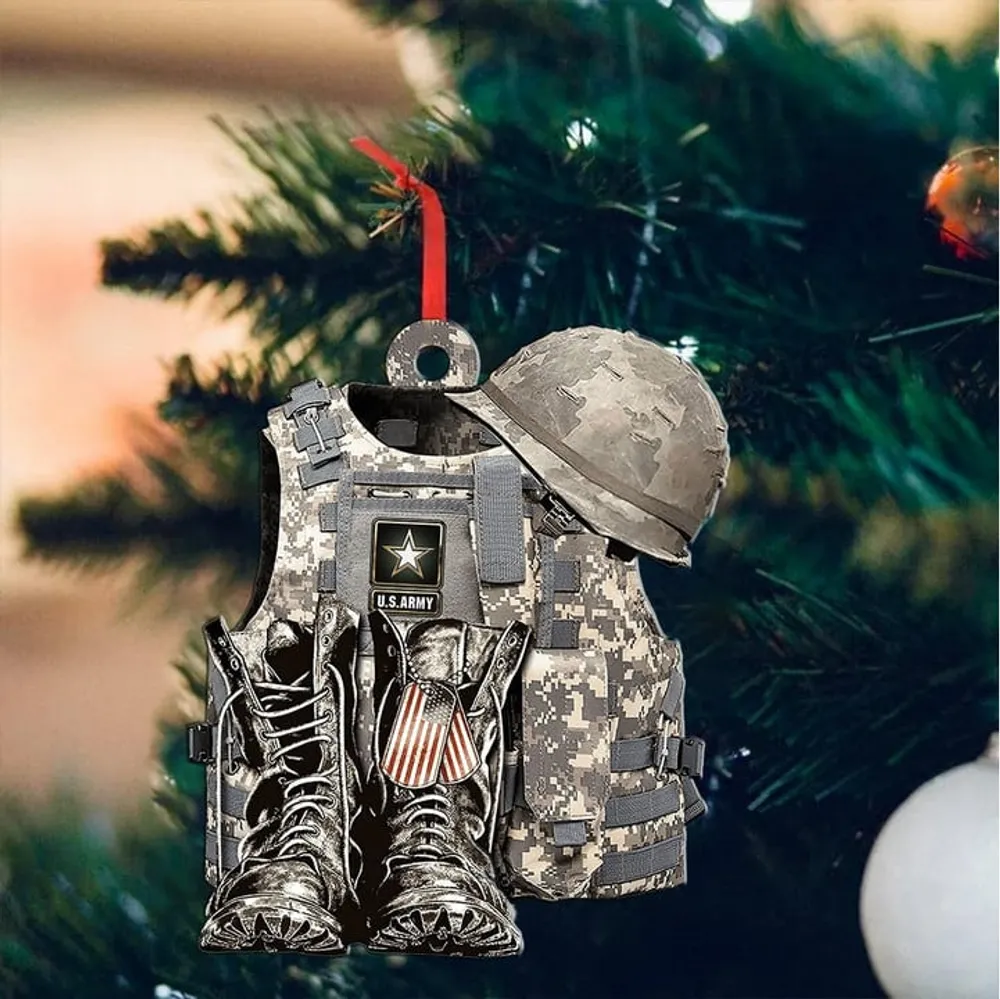 Premium Multiple Services US Veteran Ornament