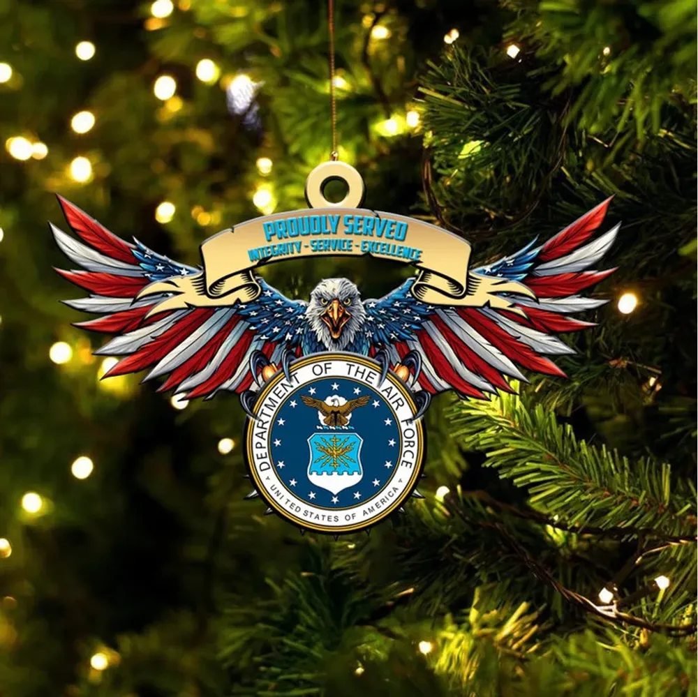 Premium Eagle US Veteran Ornament